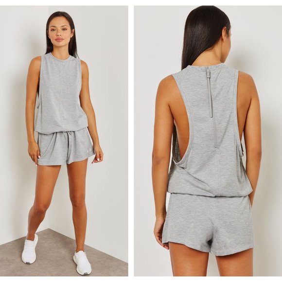 adidas Pants - ADIDAS Wanderlust Onesie Romper Gray Heather EE22